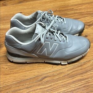 NEW BALANCE Men's 574 Spikeless Golf Shoe NBG574GR Grey Silver White | Size 12